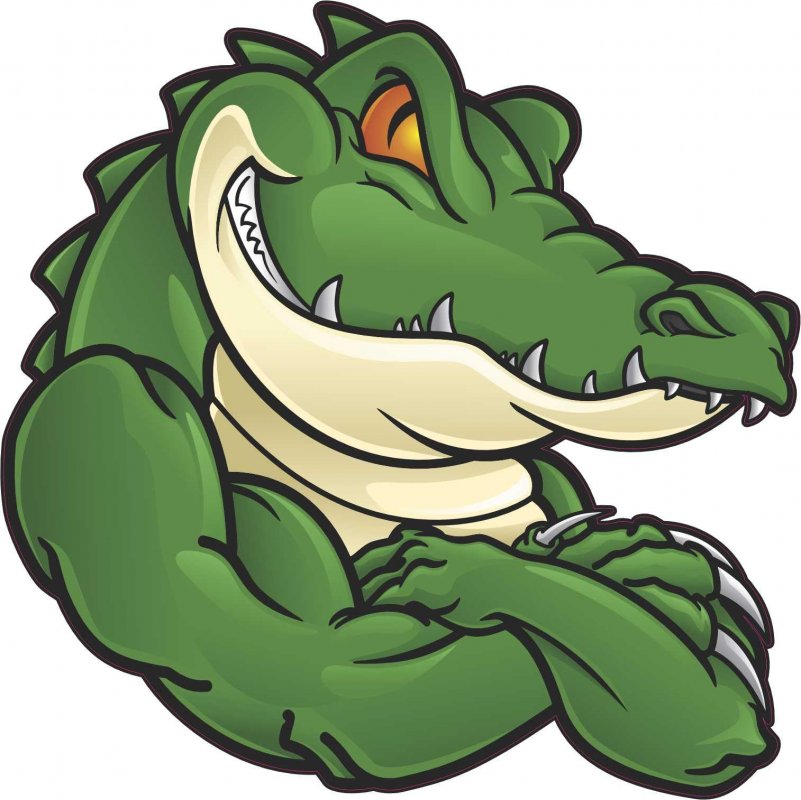 Stickertalk Crocodile Mascot Sticker 5 Inches By