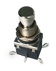 Dpdt Push Button Switch On-on Metal 4 Amps 125 Vac 66-2462 Quick Connect Snap In Mount Normally Open Electronic Component