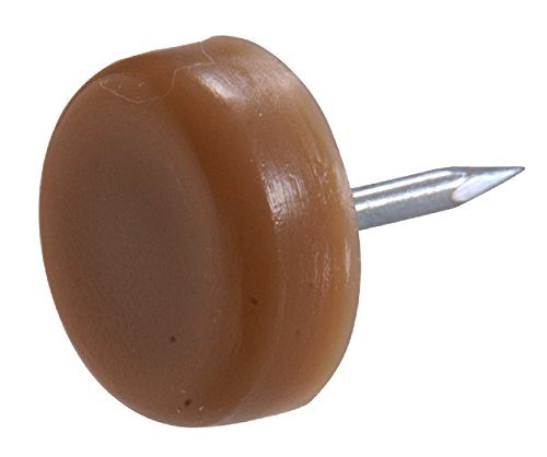 Hillman 57169 5 8-inch Plastic Tack Glide With Nail Flat Head Beige 25-pack