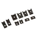 Clip Spring Nuts Steel Black Open End Design J And U Style 6 3 16 In Callout Size Alx-pau-mm-45382-cl360a50 10 Piece Assortment