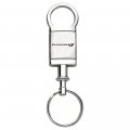 Dodge Stripes Logo Metal Satin Chrome Valet Pull Apart Key Chain Ring Fob 