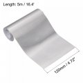 Uxcell Waterproof Peel And Stick Decorative Tape Self Adhesive 4 72 W X 16 L Pvc Removable For Wall Edge Silver Tone Brushed