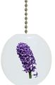 Purple Hyacinth Flower Ceramic Fan Pull 