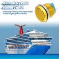 19 Mm Car Momentary Push Button Switch Aluminum Alloy Round Start Spst 1no Ac 250v Gold Tone