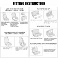 X Autohaux Universal Front Car Seat Cover Kit Flat Cloth Fabric Protector Pad For Most Truck Suv Black Blue
