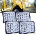 Ourbest High Low Sealed Beam Led 4x6 4x Rectangular Lights Assemblies 6x4 H4 Plug H4651 H4652 H4656 H4666 H6545 Bulb For Kw 