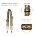 Versakits Purse Straps Replacement Crossbody With Gold Hardware 2 Inch Wide Green Diamond Pattern Adjustable Shoulder Guitar