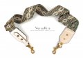 Versakits Purse Straps Replacement Crossbody With Gold Hardware 2 Inch Wide Green Diamond Pattern Adjustable Shoulder Guitar