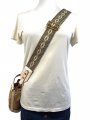 Versakits Purse Straps Replacement Crossbody With Gold Hardware 2 Inch Wide Green Diamond Pattern Adjustable Shoulder Guitar