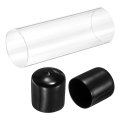 Clear Rigid Acrylic Pipe 51mm 2 01 Id X 55mm 17 Od 6 Round Polycarbonate Tube Plastic Tubing With Rubber Caps For Plumbing 