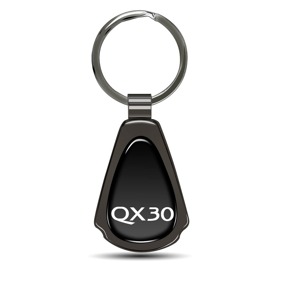 Infiniti Qx30 Black Dome Gunmetal Metal Teardrop Key Chain 2 125 X 1 25 In Modern Style Accessory