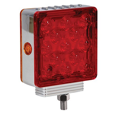 Maxxima M42360r Y-a Pedestal Light Left Hand Single Post Three Wire 27 Leds Square Chrome