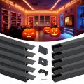Muzata 10pack 6 6ft 2m Plus-size Led Channel System For Waterproof Strip Up To 16mm Width Black 18x13mm Frosted Diffuser Cover 