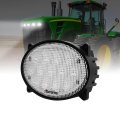 Abrams 6 Integrated Led Tractor Inner Hood Light Oval 65w 13 X 5w Cree 4800 Lumen Replace Re271574 Re181282 Re180613 Re271573 