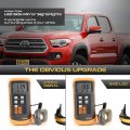 Vipmotoz Led Strip Side Mirror Light Turn Signal Indicator Lamp Replacement For 2016-2023 Toyota Tacoma 2019-2023 Rav4 Black