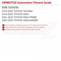 Vipmotoz Led Strip Side Mirror Light Turn Signal Indicator Lamp Replacement For 2016-2023 Toyota Tacoma 2019-2023 Rav4 Black