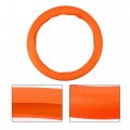 Uxcell 33cm Silicone Car Steering Wheel Cover Soft Non-slip Protector Universal Fit 32-40cm Orange