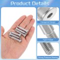 6pcs 304 Stainless Steel Shoulder Bolt 6mm Dia 25mm Length M5 Thread Hex Socket Bolts For Textile Hydraulic Injection Molding