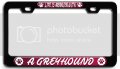 Life Is Merrier With A Greyhound Dogs Pets Bl 3d Metal License Plate Frame Auto Suv Truck Tag Holder I20 