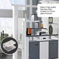 Uxcell Glass Shelf Brackets Stainless Steel Clamp Clip Holder Rectangle For 6-8mm Thickness 4pcs