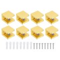 8pcs Glass Shelf Bracket Adjustable Solid Brass Brackets Wall Mount Holder Fixture Clip For 8-10mm 0 31 -0 39 Golcs Glass Shelf 