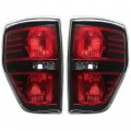 Kuafu Tail Light Brake Lamp Compatible With 2009-2014 Ford F-150 F150 Replacement For Fo2819150 Fo2818148 Black Housing Clear