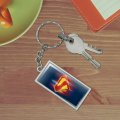 Graphics More Superman 2025 Glowing Shield Rectangle Keychain In Chrome Plated Metal 