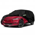 Waterproof Car Cover Replace For 2021-2023d Mustang Mach-e 6 Layers All Weather Custom-fit With Zipper Door Ventilated Mesh 