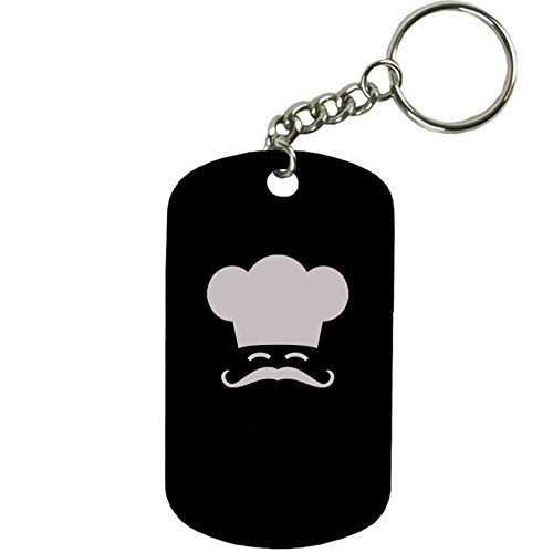 Personalized Engraved Custom Chef Baker Cook 2-inch Anodized Aluminum Gi Dog Tag with Chain