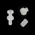 Uxcell 20 Pairs Nylon Screw Nut Assortment M3x12mm Slotted Pan Head Screws M3 Hex Nuts For Machinery Electronics White