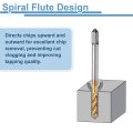 2pcs Spiral Flute Thread Taps 1 4-20 Unc 2b Machine Threading Tap Bit Titanium Coated Screw Tapping Repair Tool M2 High-speed