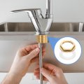 6pcs Brass Lock Nuts Pipe Fitting G1 2 -14 Female Hexnut Flange Single Hole Faucet Lock Nut With Silicone Washer For Kitchen 