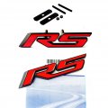 Yoaoo 1x Oem Black Rs Emblem Grille Plus Decal Badge 3d Allloy For Camaro Gm Series Matte Red