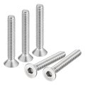 10-24x1-1 4 Flat Countersunk Head Socket Cap Screws 10pcs 304 Stainless Steel Hex Full Thread Bolts 