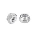 10pcs 6-32 Nylon Insert Hex Lock Nuts 304 Stainless Steel Self-locking Stop Nut For Industrial Construction Fasteners Silver 