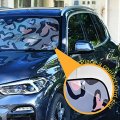 Pink Hearts Car Sunshade Windshield Sun Shade Window Shades Accordion Foldable Auto For Harmful Uv Rays 55 X 27 6 In