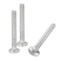 5 16-18x2-1 2 Carriage Bolt 50pcs Round Head Square Neck Screws 304 Stainless Steel Fully Threaded Silver 
