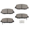 Front Ceramic Disc Brake Pad Set D1697 For Acura Ilx 2016 2022 Rdx 2013 2018 Rlx 2014 2020 And Honda Civic 2017 4 Piece With 