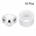 Uxcell 10 Pcs 20mm Led Lens 8 Degree With White Holder For Light