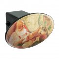 Christmas Holiday Retro Antique Dear Santa Letters Oval Tow Trailer Hitch Cover Plug Insert