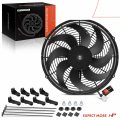 A-premium 16 Inch Slim Fan Pull Universal Electric Radiator Cooling Assembly 12v 120w With Mount Kit