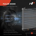 A-premium 16 Inch Slim Fan Pull Universal Electric Radiator Cooling Assembly 12v 120w With Mount Kit