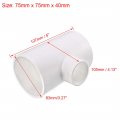 Uxcell 75mm X 75mmx 40mm Slip Reducing Tee Pvc Pipe Fitting T-shaped Connector