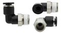 Pl-1 4-n2 Push To Connect Male Elbow Fittings In Tube Od X 1 4 Npt Thread Brass Black Pack Of 10 