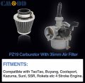 Pz19 Carburetor 50cc 70cc 90cc 110cc 125cc For Chinese Quad 4 Stroke Atv Taotao Baja Go Kart Dirt Bike Pit With 35mm Air Filter