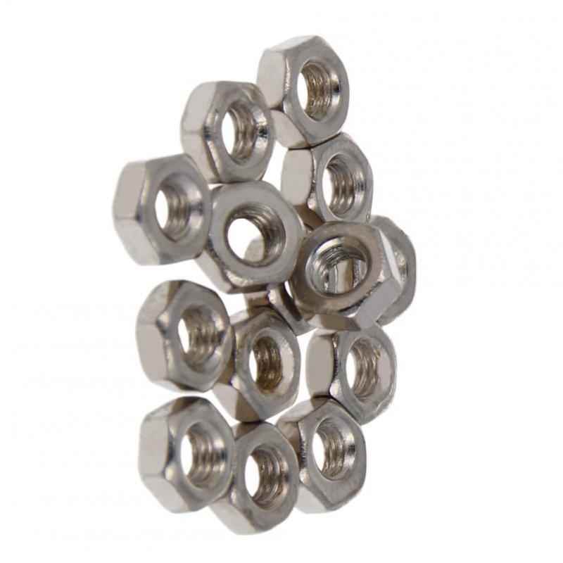 Yinpecly M8x1 25mm Hex Nuts Flat Head Threaded Insert High-strength Metal Metric Hexagonal Machine White Zinc Platedcarbon