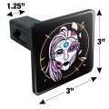 Cyborg Android Robot Science Woman Face Tow Trailer Hitch Cover Plug Insert