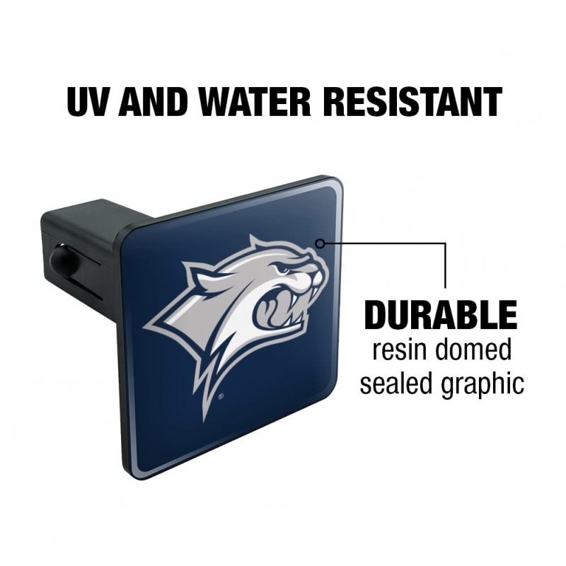 University Of New Hampshire Primary Logo Tow Trailer Hitch Cover Plug Insert For 1 25 In Receivers Black Abs Plastic With Uv