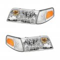 Headlight Assembly For 1998-2011 Ford Crown Victoria Driver And Passenger Side 