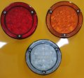 Yellow- 4a Round Sealed Led Lights With Reflex Mounting Flange 